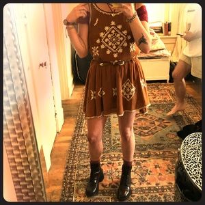 Embroidered Fall Dress